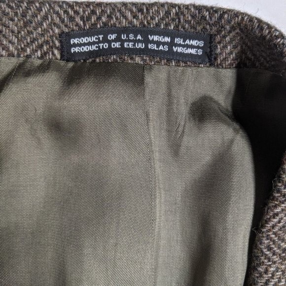 TownCraft Blazer Men 44 Shetland Wool Herringbone Two Button Jacket - Picture 8 of 9